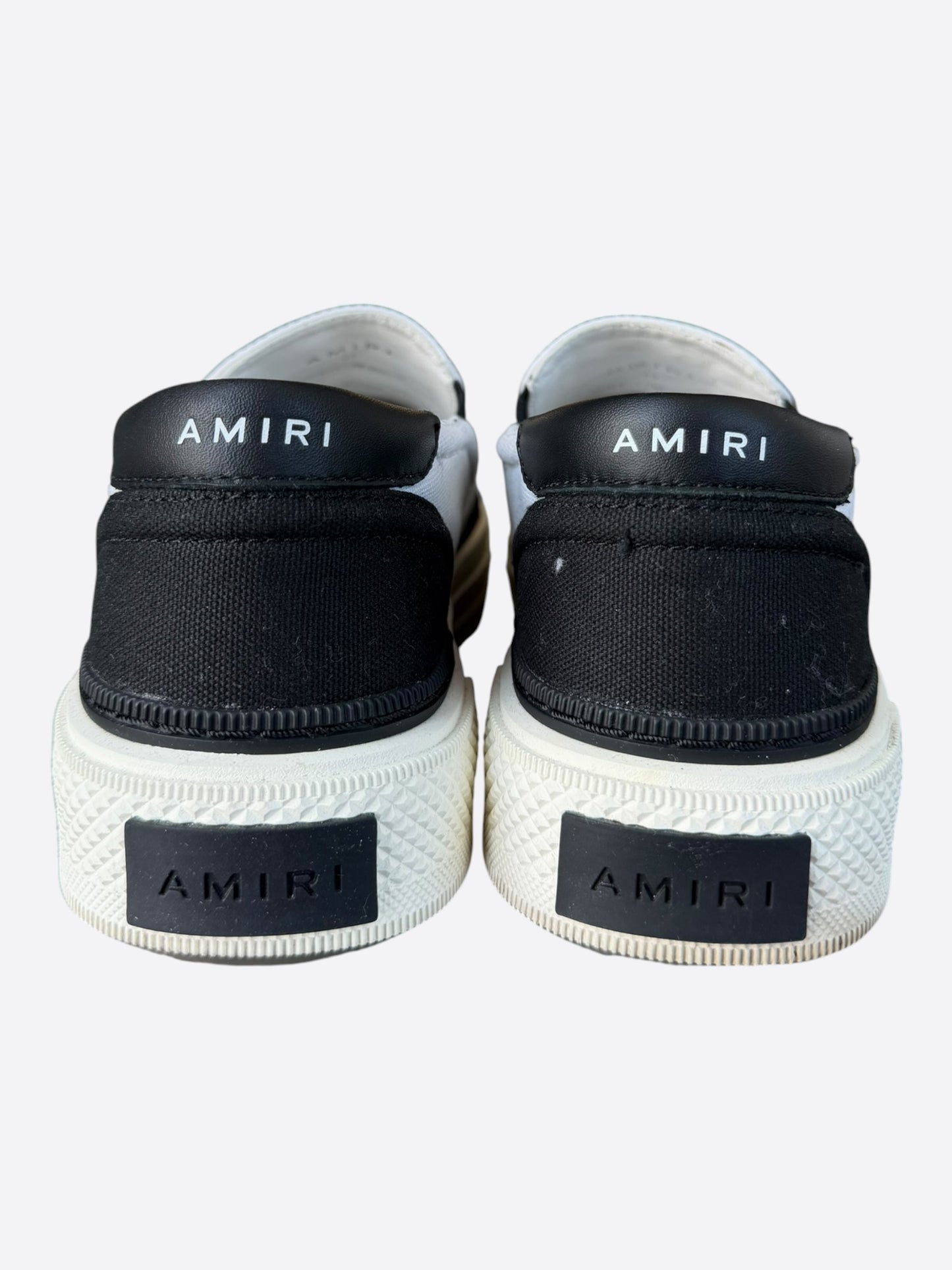 Amiri Black & White Skeleton Slip On Sneakers