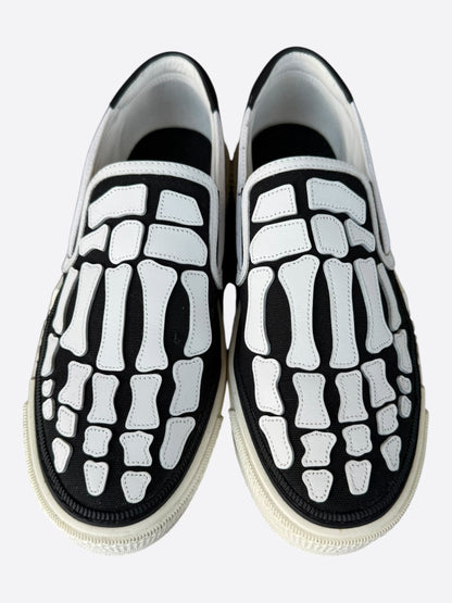 Amiri Black & White Skeleton Slip On Sneakers