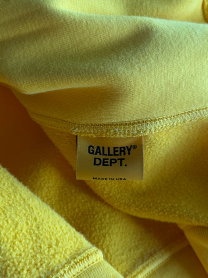 Gallery Dept Yellow & Black Logo Hoodie