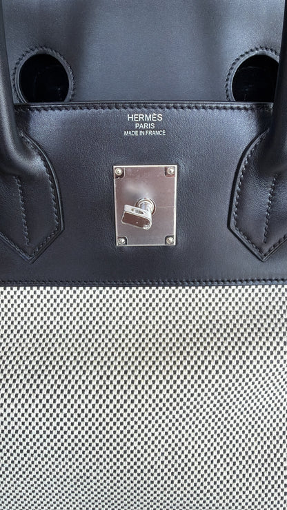 Hermes Black Swift & Canvas HAC Birkin 40