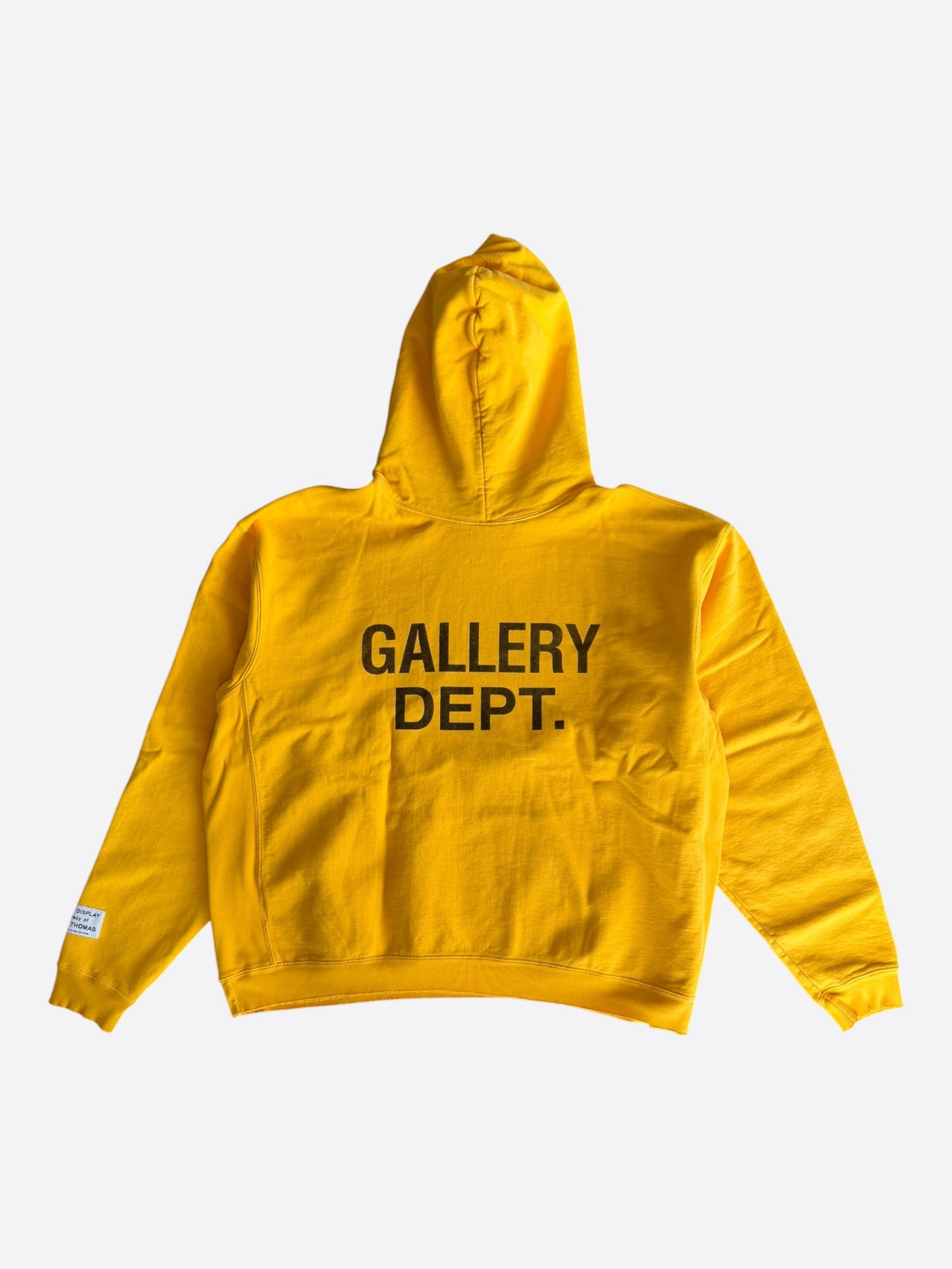 Gallery Dept Yellow & Black Logo Hoodie