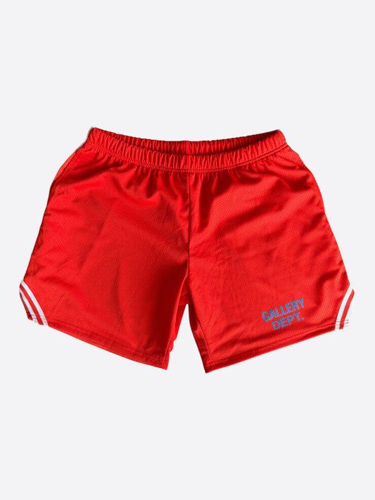 Gallery Dept Red & White Logo Venice Court Shorts'