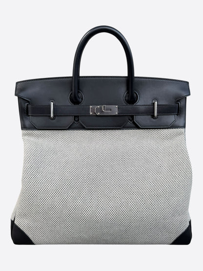 Hermes Black Swift & Canvas HAC Birkin 40