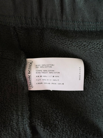 Chrome Hearts Green & White Slo Ride Embroidered Shorts