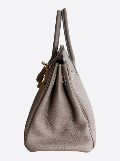 Hermes Etoupe Togo & Gold Hardware Birkin 25