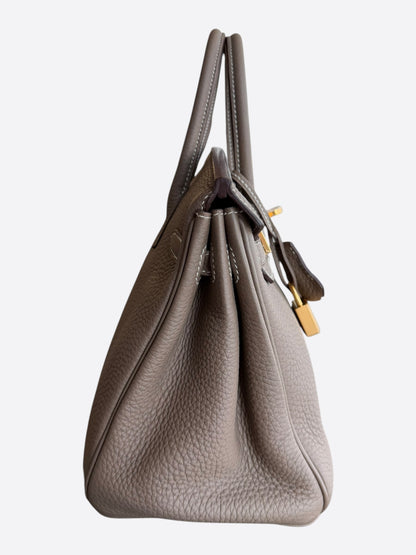 Hermes Etoupe Togo & Gold Hardware Birkin 25