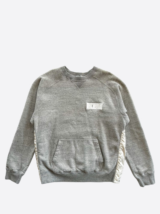 Dior Sacai Grey Embroidered Patch Sweater