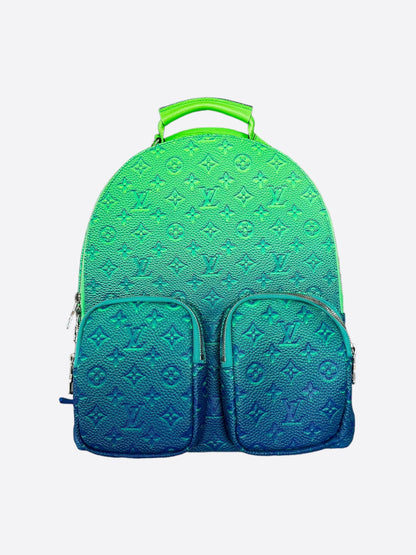 Louis Vuitton Green Taurillon Illusion Monogram Backpack Savonches Louis Vuitton Green Taurillon Illusion Monogram Backpack Savonches