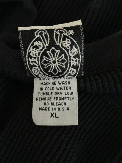 Chrome Hearts Black & Red Dagger Logo Thermal Longsleeve T-Shirt