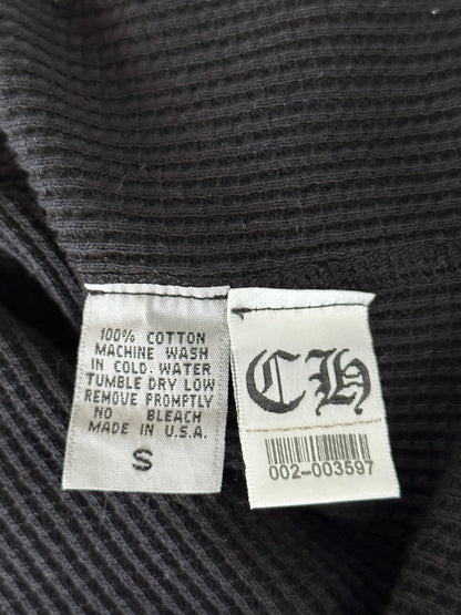 Chrome Hearts Black Horseshoe Logo Thermal Hoodie