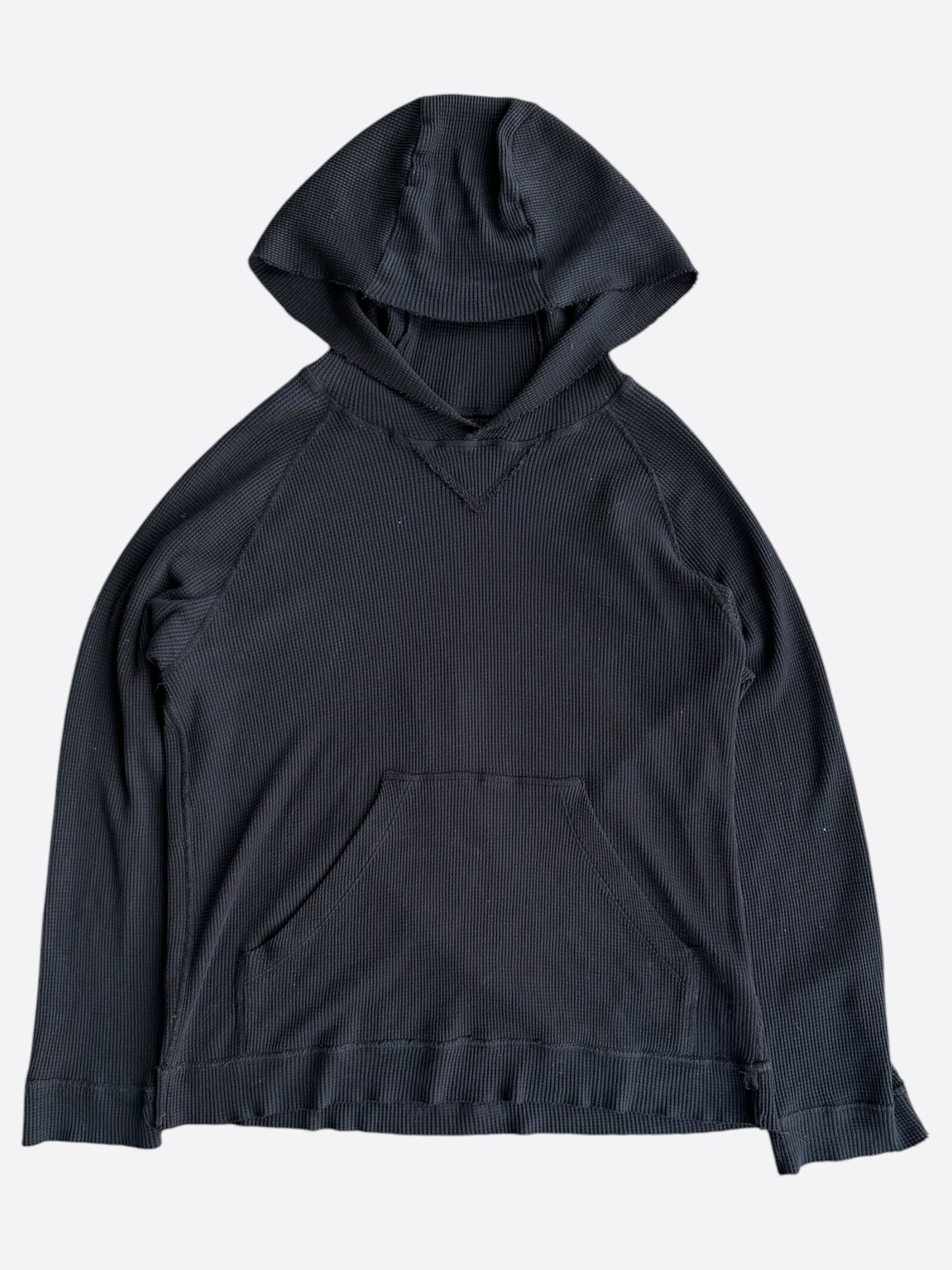 Chrome Hearts Black Horseshoe Logo Thermal Hoodie