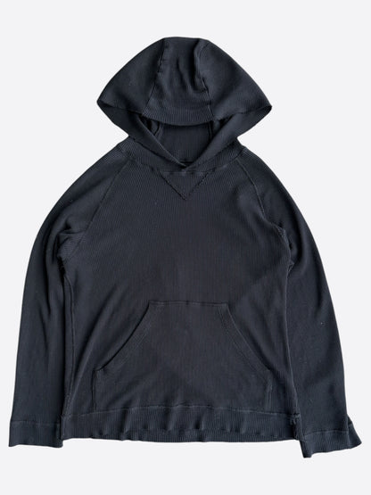 Chrome Hearts Black Horseshoe Logo Thermal Hoodie