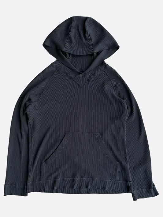 Chrome Hearts Black Horseshoe Logo Thermal Hoodie