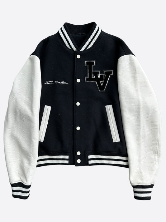 Louis Vuitton Black & White Logo Varsity