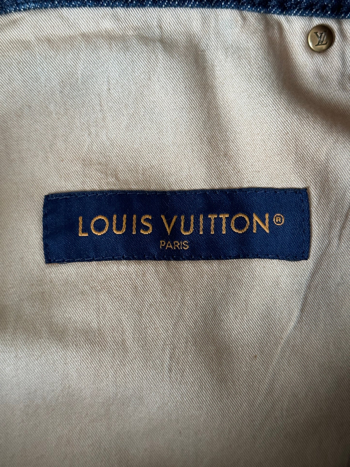Louis Vuitton Blue Monogram Carpenter Denim Shorts