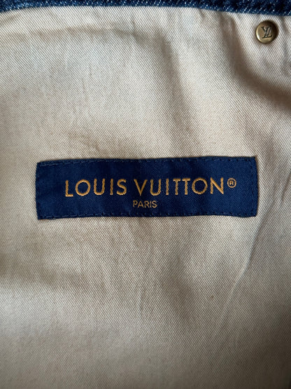 Louis Vuitton Blue Monogram Carpenter Denim Shorts