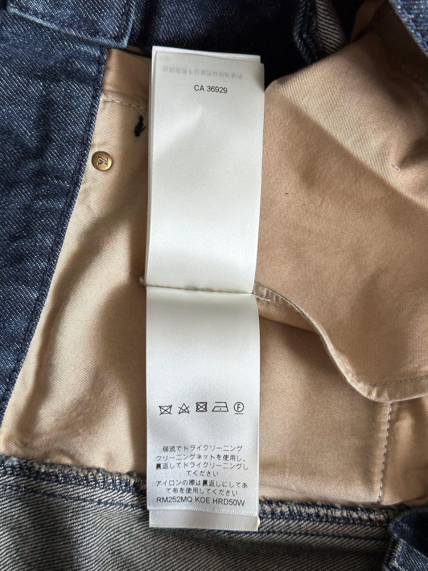 Louis Vuitton Blue Monogram Carpenter Denim Shorts