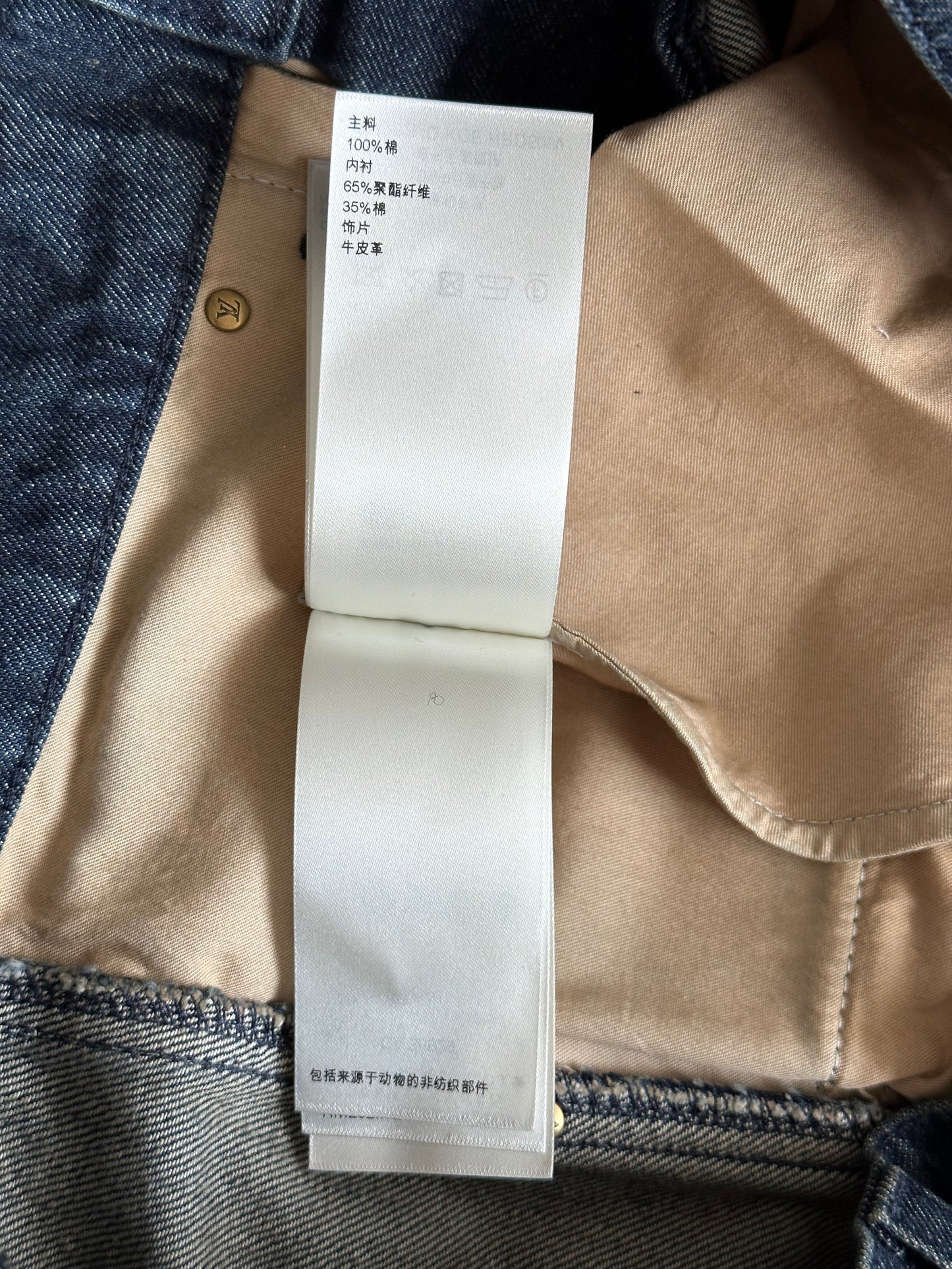 Louis Vuitton Blue Monogram Carpenter Denim Shorts