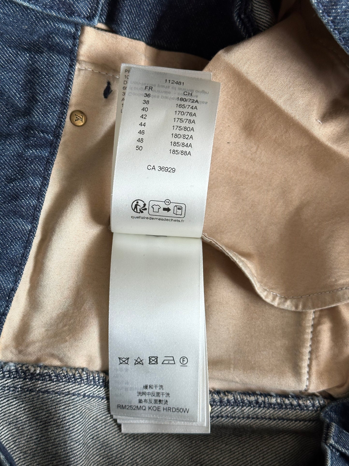 Louis Vuitton Blue Monogram Carpenter Denim Shorts