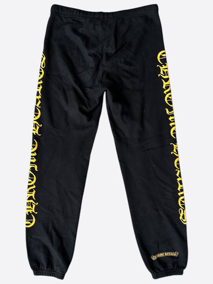 Chrome Hearts Black & Yellow Script Sweatpants