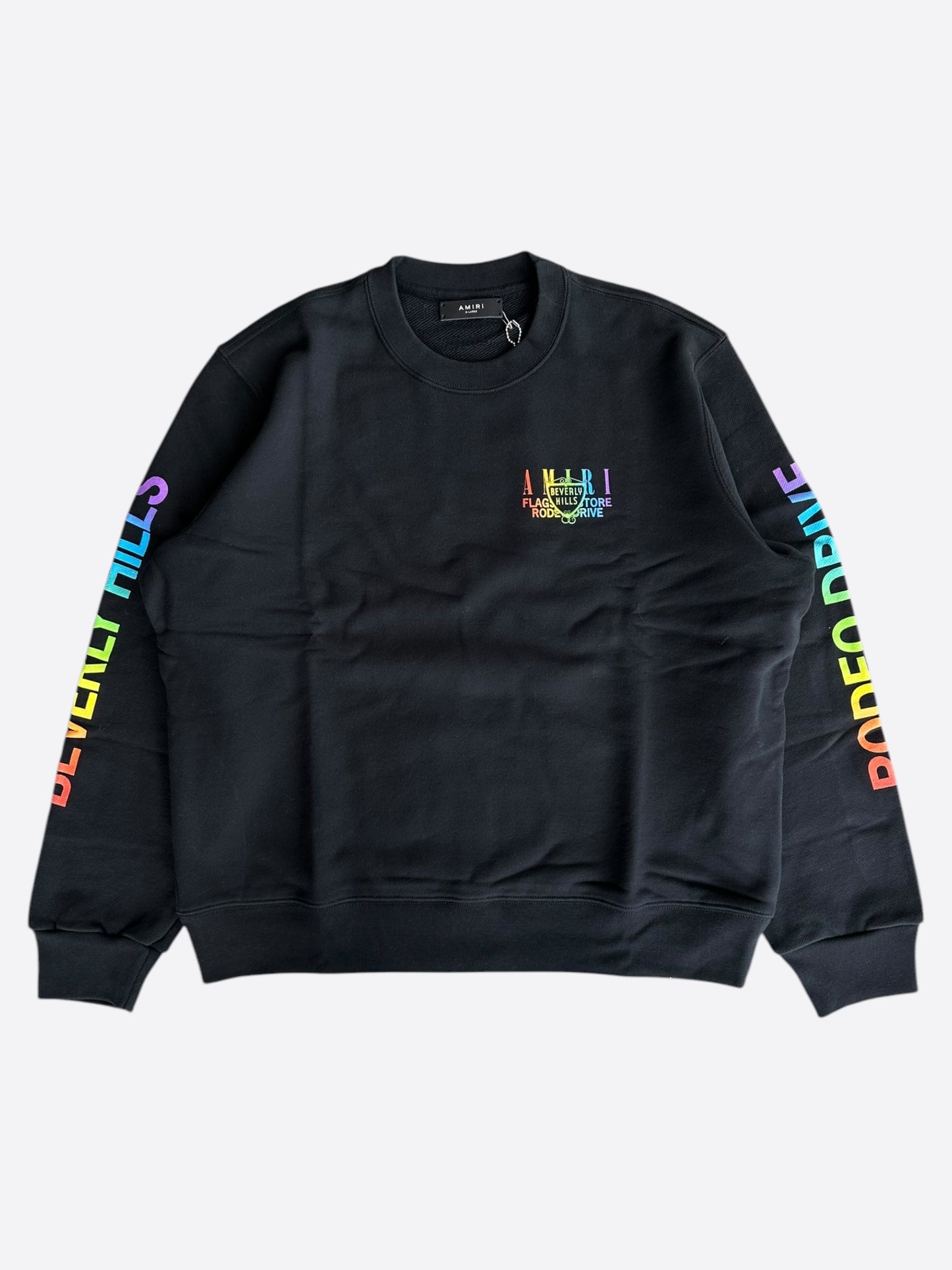 Amiri Black Rainbow Beverly Hills Sweater