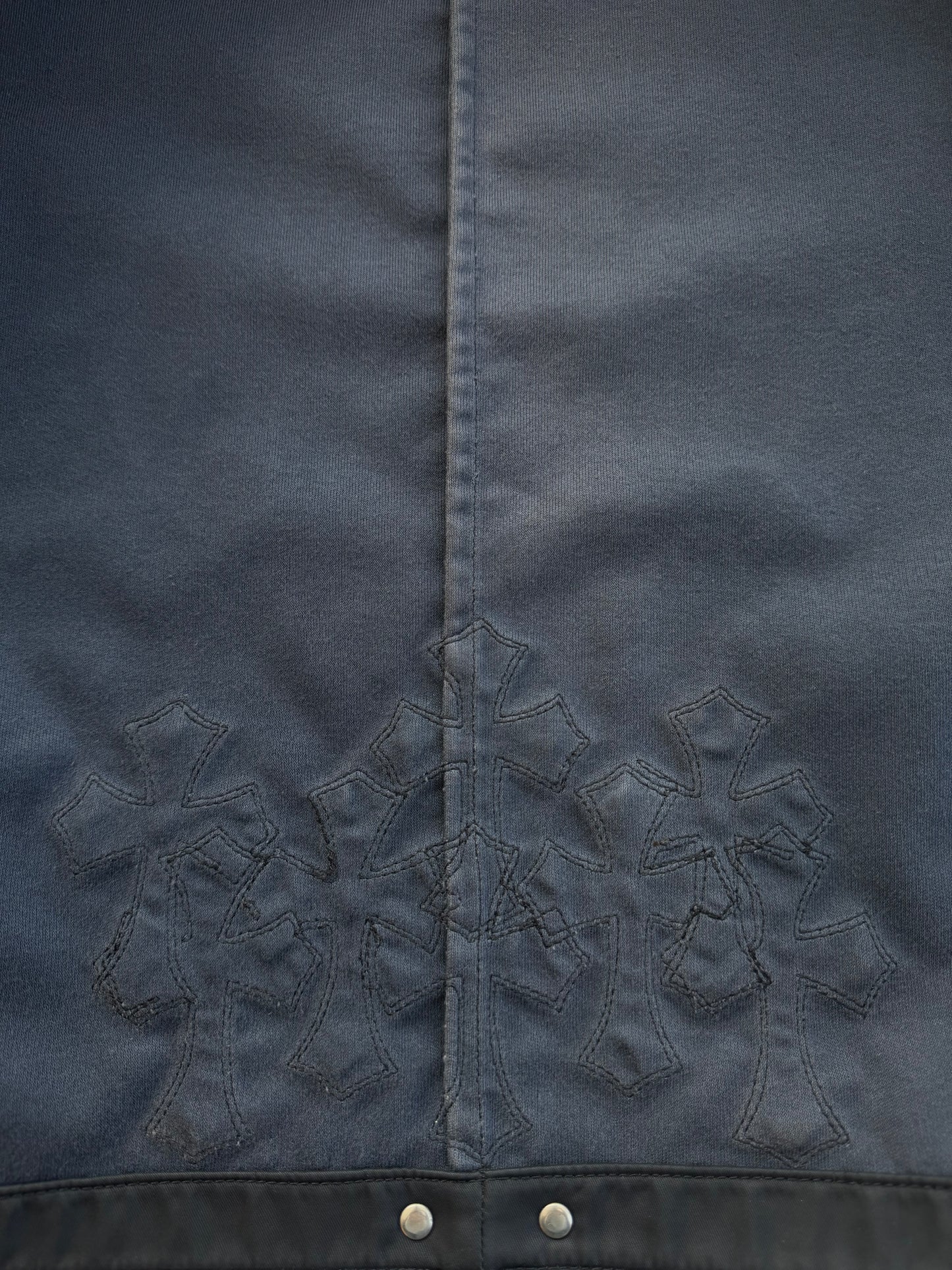 Chrome Hearts Black Cemetery Cross Patch Nylon Trucker Jacket