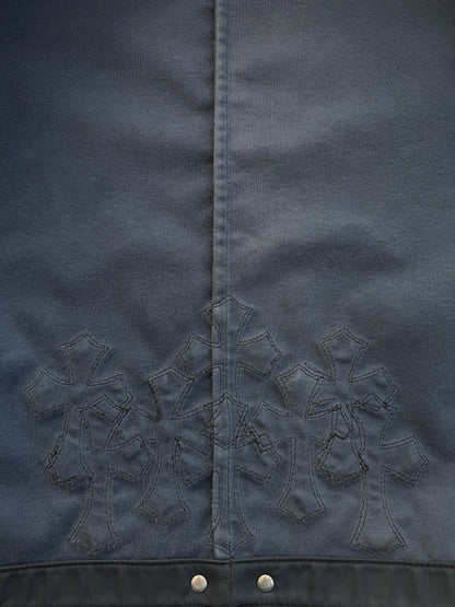 Chrome Hearts Black Cemetery Cross Patch Nylon Trucker Jacket