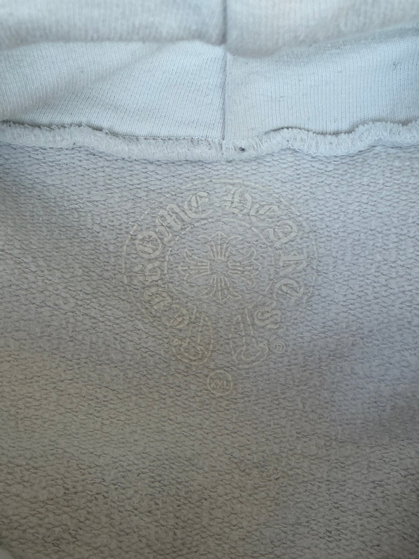 Chrome Hearts White & Black Embroidered Patch Hoodie