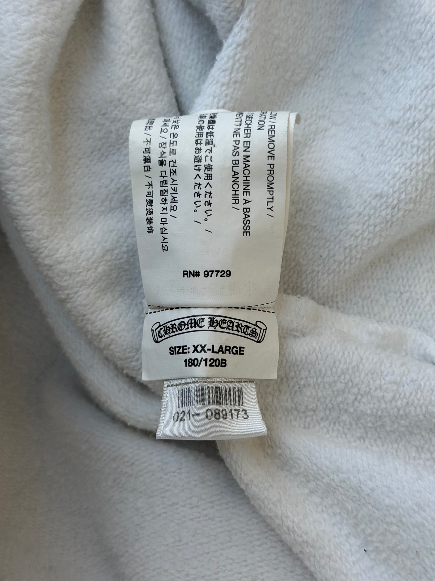 Chrome Hearts White & Black Embroidered Patch Hoodie