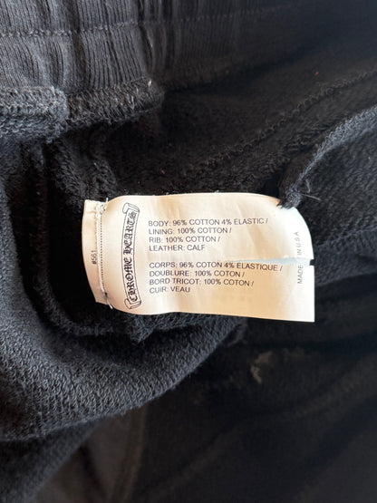 Chrome Hearts Black Cross Patch Sweatpants