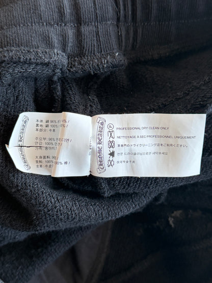 Chrome Hearts Black Cross Patch Sweatpants