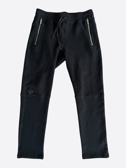 Chrome Hearts Black Cross Patch Sweatpants