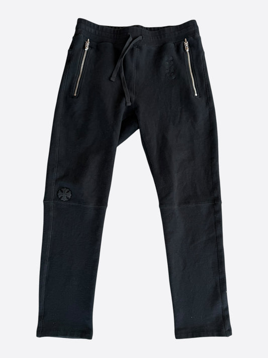 Chrome Hearts Black Cross Patch Sweatpants
