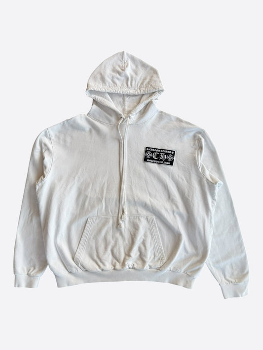 Chrome Hearts White & Black Embroidered Patch Hoodie