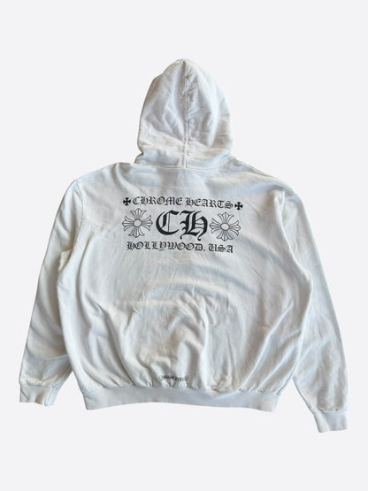 Chrome Hearts White & Black Embroidered Patch Hoodie