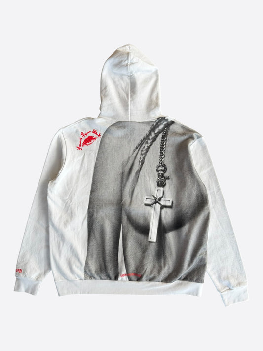 Chrome Hearts White & Red Laurie Lynn Stark Hoodie