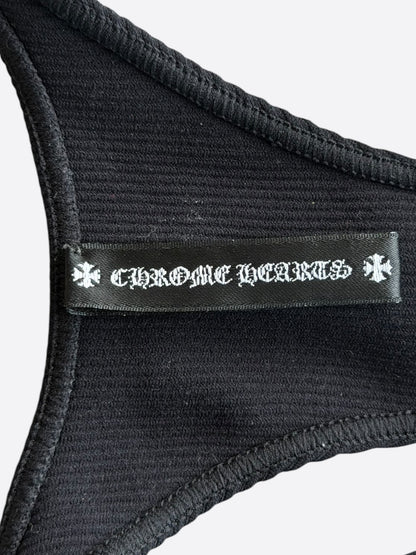 Chrome Hearts Black & White CH Logo Bra