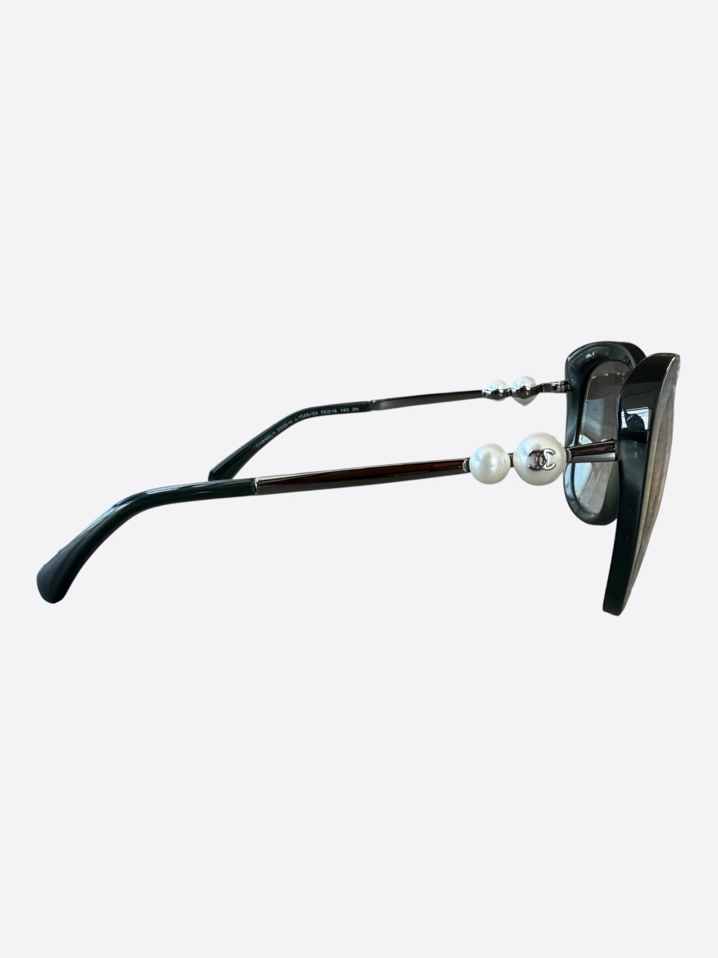 Chanel Black Butterfly Winter Pearl Sunglasses