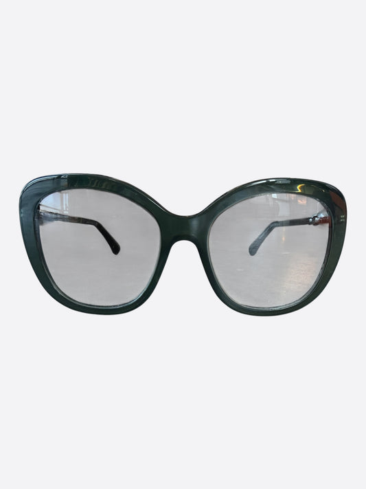 Chanel Black Butterfly Winter Pearl Sunglasses