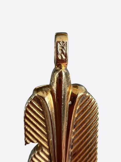 Chrome Hearts 22K Yellow Gold Feather Pendant