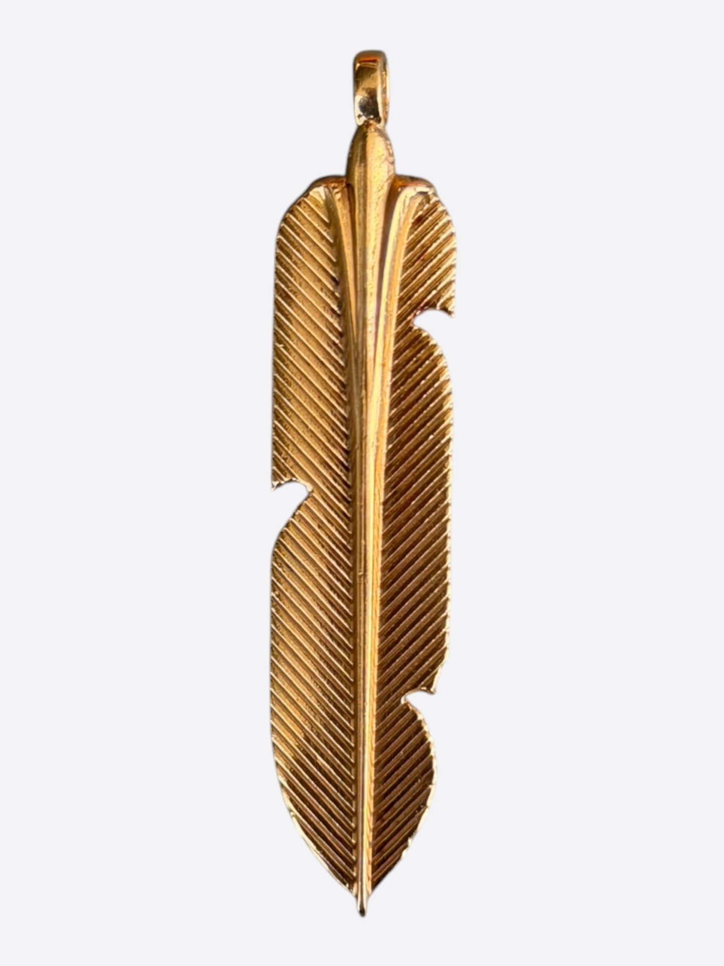 Chrome Hearts 22K Yellow Gold Feather Pendant