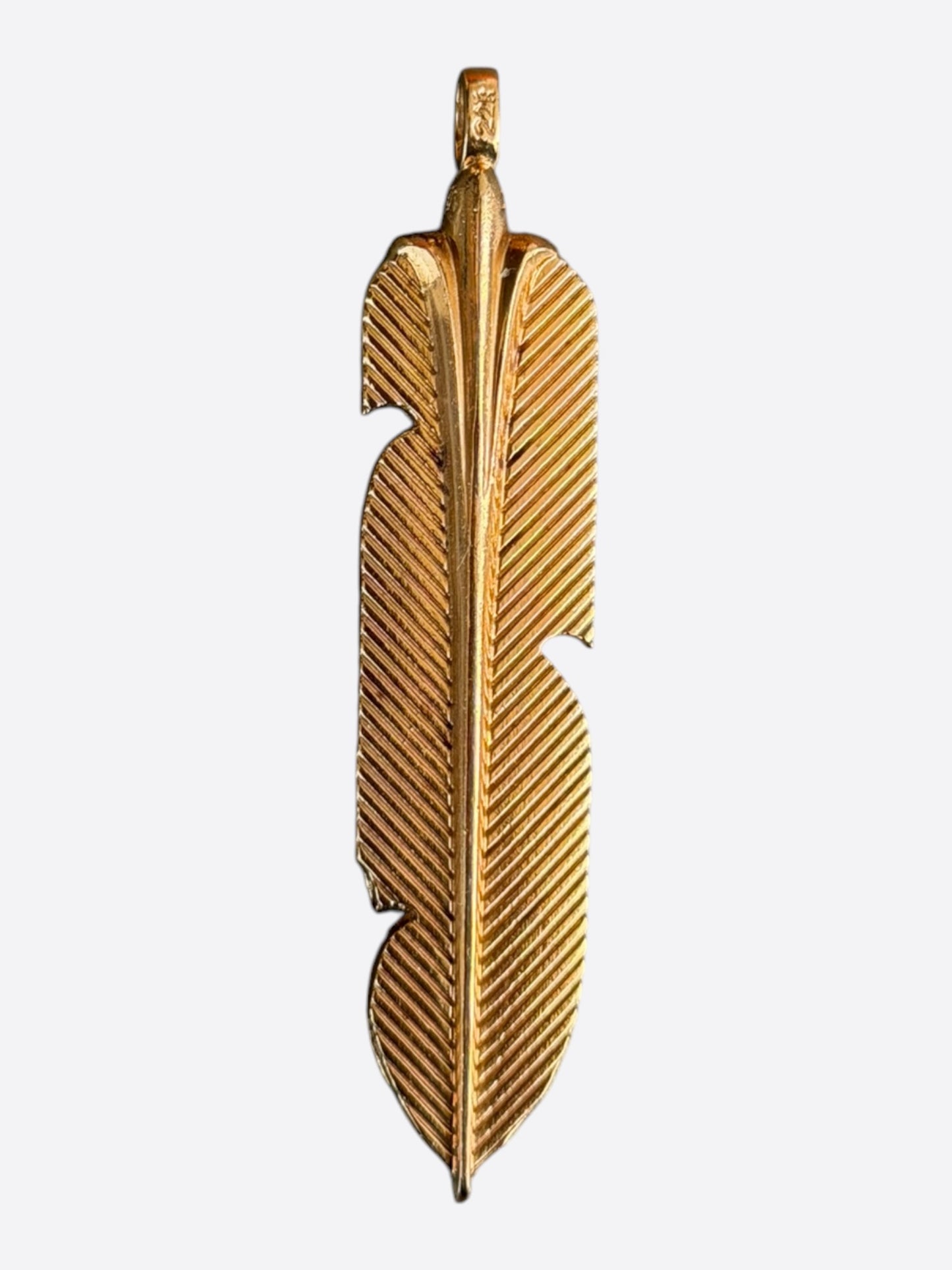 Chrome Hearts 22K Yellow Gold Feather Pendant