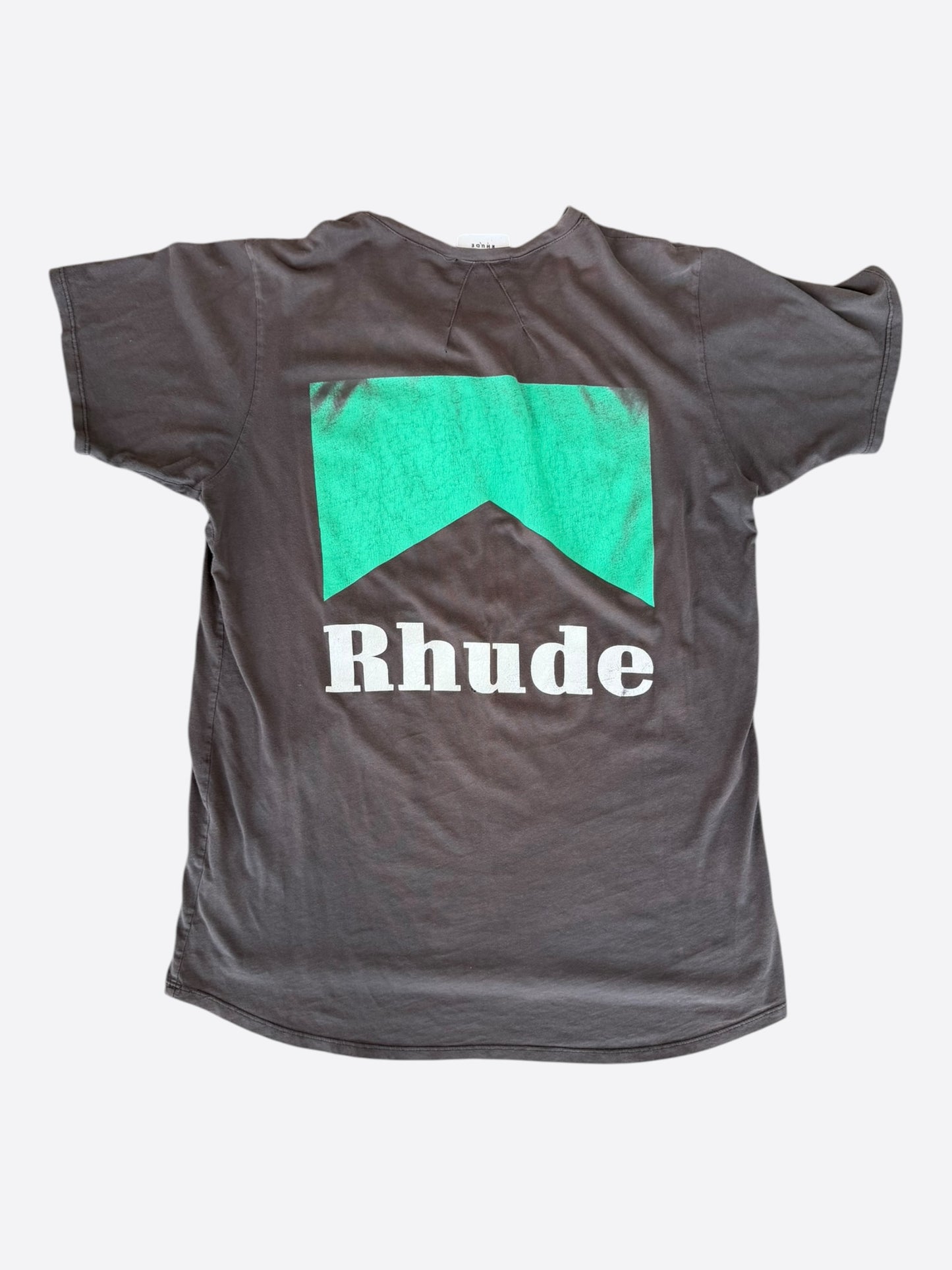 Rhude Faded Black & Green Marlboro Graphic T-Shirt