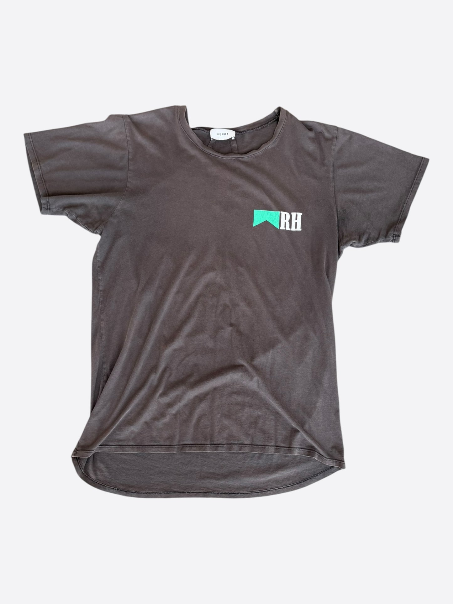 Rhude Faded Black & Green Marlboro Graphic T-Shirt