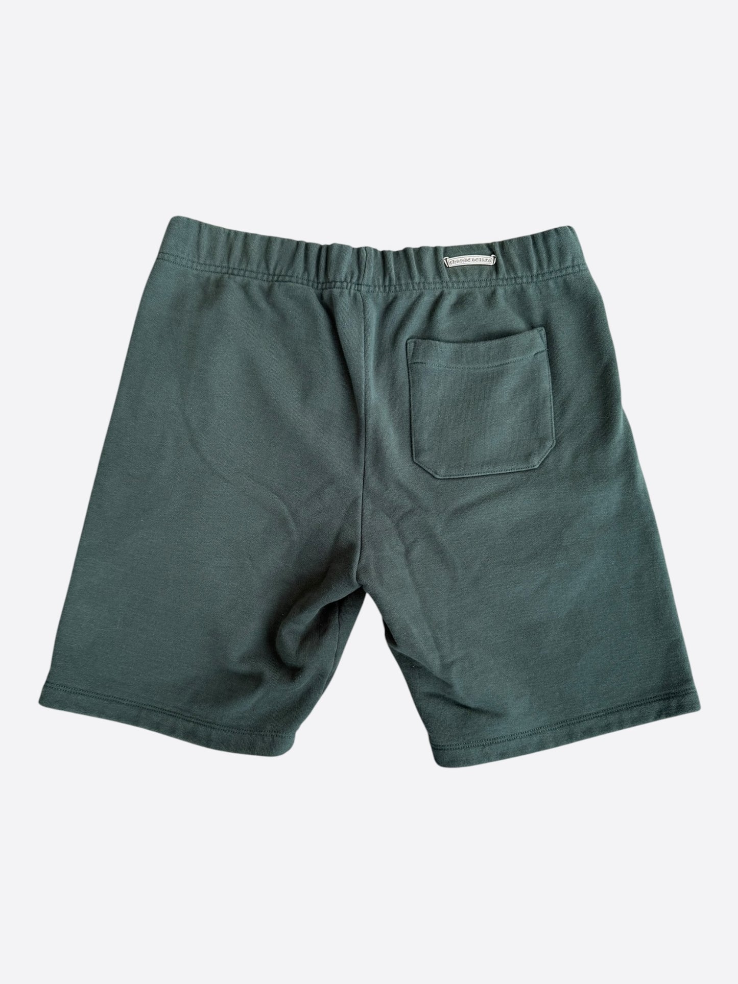 Chrome Hearts Green & White Slo Ride Embroidered Shorts