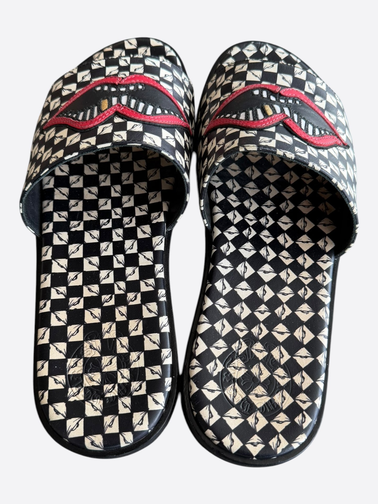 Chrome Hearts Matty Boy Checkered 99 Eyez Chomper Slides