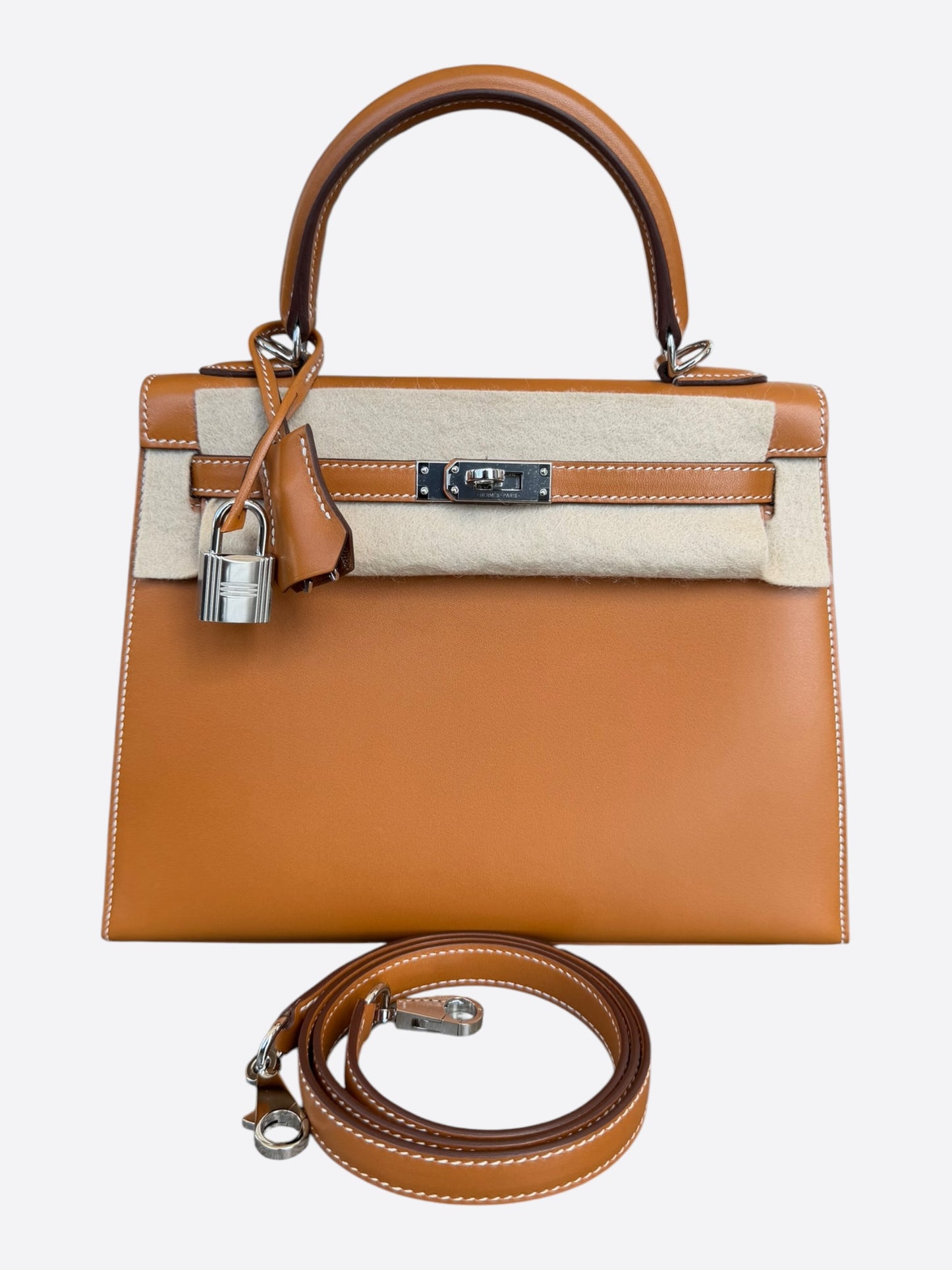 Hermes Natural Sable Butler & Palladium Hardware Kelly 25