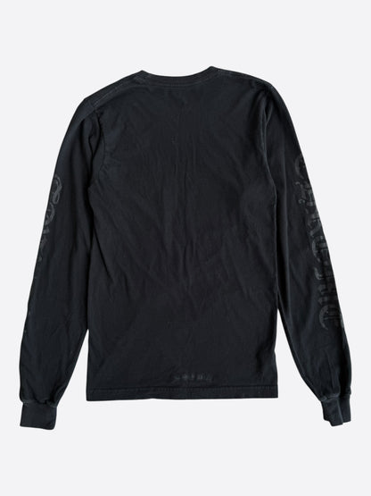 Chrome Hearts Black Neck Logo Longsleeve T-Shirt