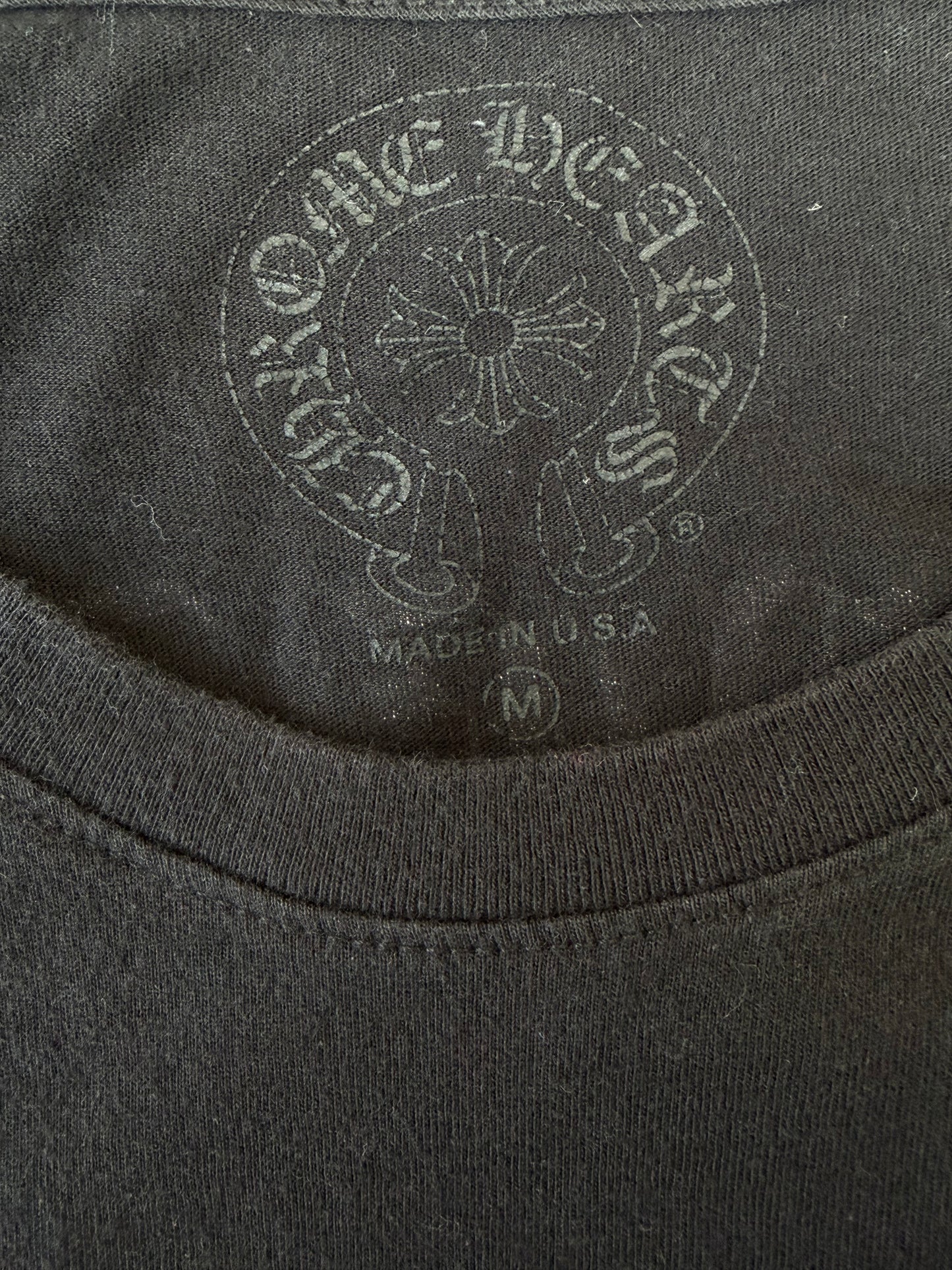 Chrome Hearts Black & White Scroll Logo T-Shirt