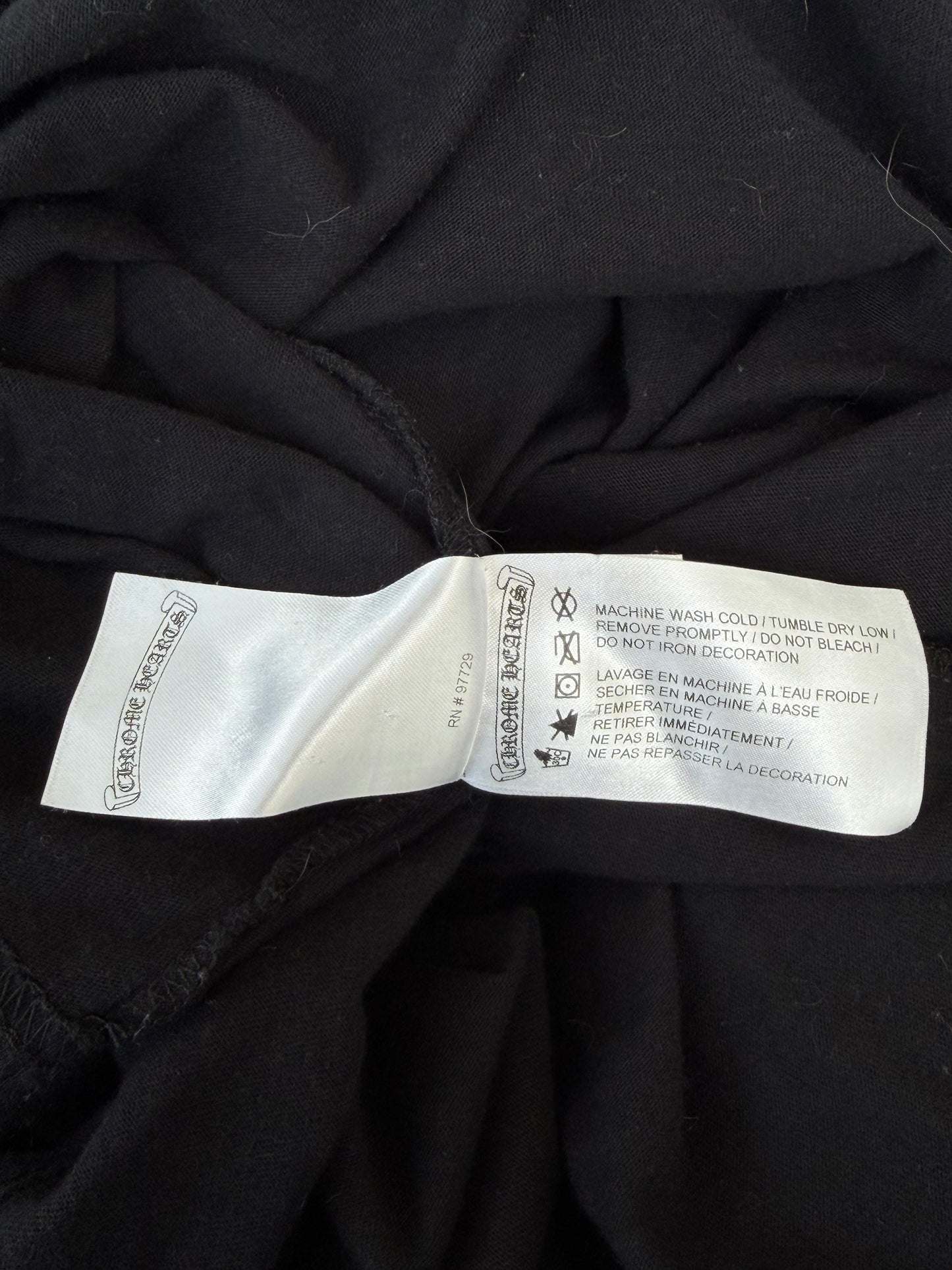 Chrome Hearts Black & White Scroll Logo T-Shirt